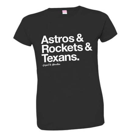 Womens Astros Rockets Texans Loyal Sports Fan Ball Fashion Tee