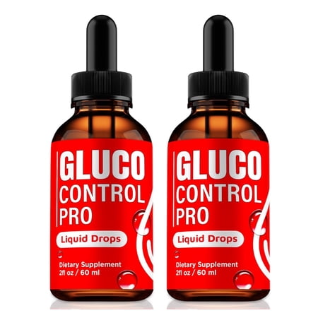 (2 Pack) Gluco Control Pro Liquid Drops - Blood Support Formula, Official GlucoControl to Maintain Overall Wellness, All Natural Glucose Control to Support Healthy Lifestyle (60 Servings)