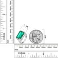 thumbnail image 6 of AFFY Solitaire Engagement Ring for Women, 10X14MM Emerald Shape Zambian Green Emerald Lab Grown Gemstone & Created Moissanite Promise Ring In 14K White Gold Over Sterling Silver, (6.15 Cttw) Size-5, 6 of 6