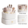 thumbnail image 2 of Square Makeup Organizer with Drawer 5 Slots Cosmetic Display Case (White), 2 of 6