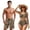 Camo Hunting, variant on XYZCANDO Couple Matching Beach Set Men Board Shorts Women Drawstrings Bikini High Waisted Bathing Suit Tiger Stripes Matching Swimwear Hawaiian Style Vacation Outfit for Beach Pool Honeymoon Travel