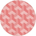 thumbnail image 1 of Ahgly Company Machine Washable Indoor Round Transitional Pastel Pink Area Rugs, 6' Round, 1 of 7