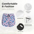 thumbnail image 6 of Lsque Orchids Flowers Printed Women's Running Shorts with Liner Pockets,Elastic Quick Dry Workout Athletic Gym Yoga Shorts,Womens High Waist Shorts-XX-Large, 6 of 9