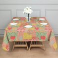 thumbnail image 3 of Pioneer Flower Floral Print Pattern Square Tablecloth, Waterproof Wipeable Spillproof Washable Table Cover for Home Kitchen Party Decor, 52"x52", 3 of 6