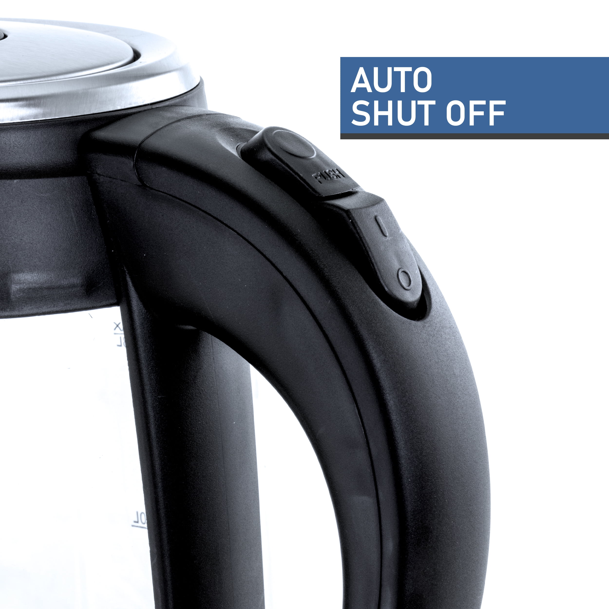 MegaChef 1.8Lt. Glass and Stainless Steel Electric Tea Kettle