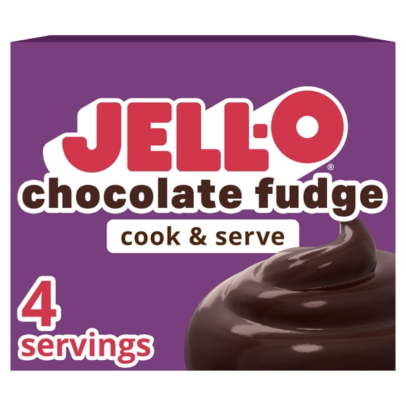 Jell-O Cook & Serve Chocolate Fudge Artificially Flavored Pudding & Pie Filling Mix, 3.4 oz Box