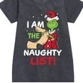 thumbnail image 2 of Dr. Seuss - The Grinch I Am The Naughty List - Toddler And Youth Girls Fleece Dress, 2 of 4