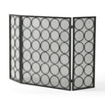 thumbnail image 6 of Koda Modern Three Panel Iron Firescreen, Black Silver Finish, 6 of 12