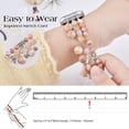 thumbnail image 3 of Beaded Bracelet Compatible for Apple Watch Band 38mm 40mm 41mm 42mm 44mm 45mm Women Handmade Crystal Beads Stretchy Dressy Charms Strap for iWatch Band Series SE 9 8 7 6 5 4 3 2 1, 3 of 6