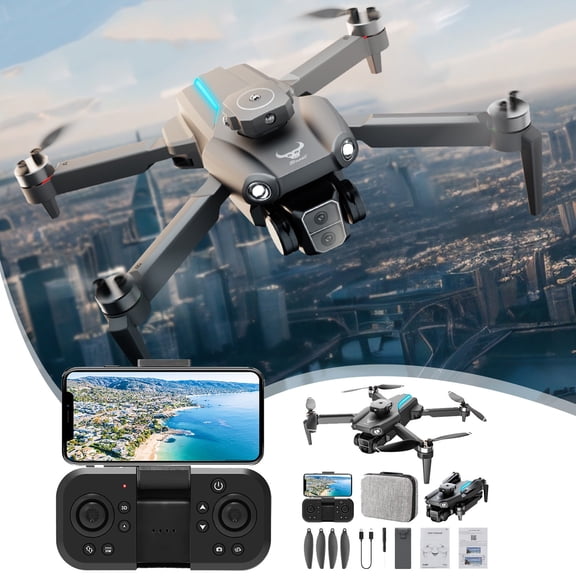 Clearance St Patricks Day Brushless Motor Drones with Camera for Adults 4k Camera 2 Batteries One Key Start RC Quadcopter Drone for Beginner kids Adults Toys Gifts for Boys and Girls