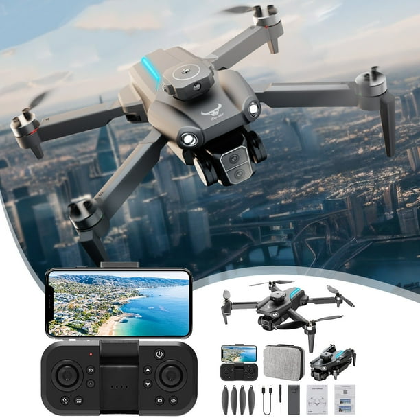 Pisexur Electrónica para Hombres Dron WiFi FPV con Cámara ESC 4K Drone Cuadricóptero Plegable con Control de Altitud Fly Route Fly Altitude Hold Sin Cabeza Electrónica para Niños, Organizador de Elec