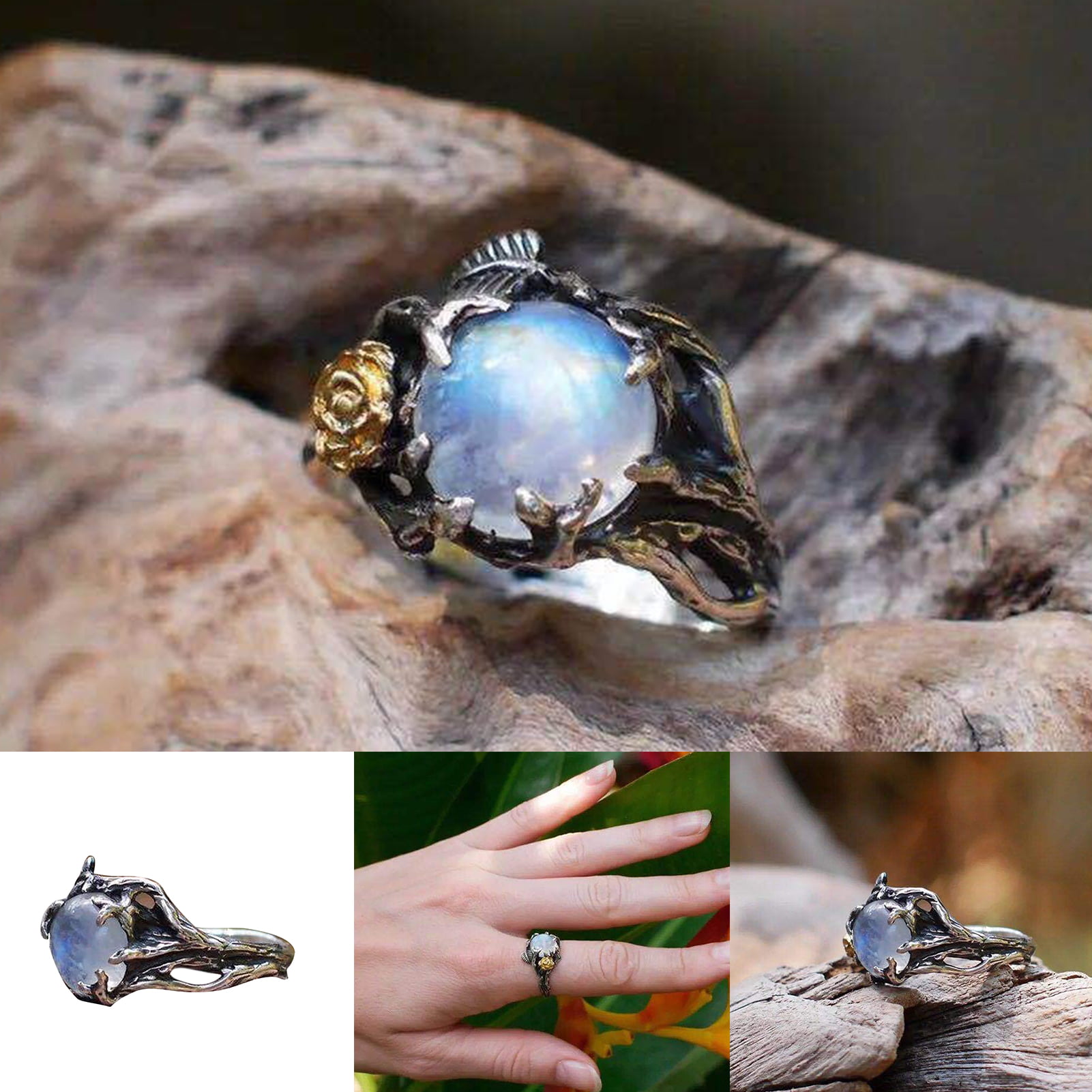 Moonstone Gemstone 925 Sterling Silver Black Friday Ring Jewelry All Size  EC-649 | eBay