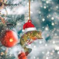 thumbnail image 4 of Colección de peces navideños, decoración de pesca realista, decorativa para decoración de árbol de Navidad, 4 of 5