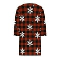 thumbnail image 5 of Women Zipper Robe Long Sleeve House Coats Christmas Robes Soft Bathrobe with Pockets Nightgown, 5 of 6
