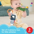 thumbnail image 2 of Fisher-Price Mini Me Moments Let’s Play Pickleball Set, 3 Sports-Themed Baby Toys for Sensory Play, 2 of 7