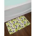 thumbnail image 2 of Forest Bath Mat, Wild Fruits Blackberry Branches in the Nature Leaves Organic Eating, Plush Bathroom Decor Mat with Non Slip Backing, 29.5" X 17.5", Dark Purple Yellow Green, by Ambesonne, 2 of 2
