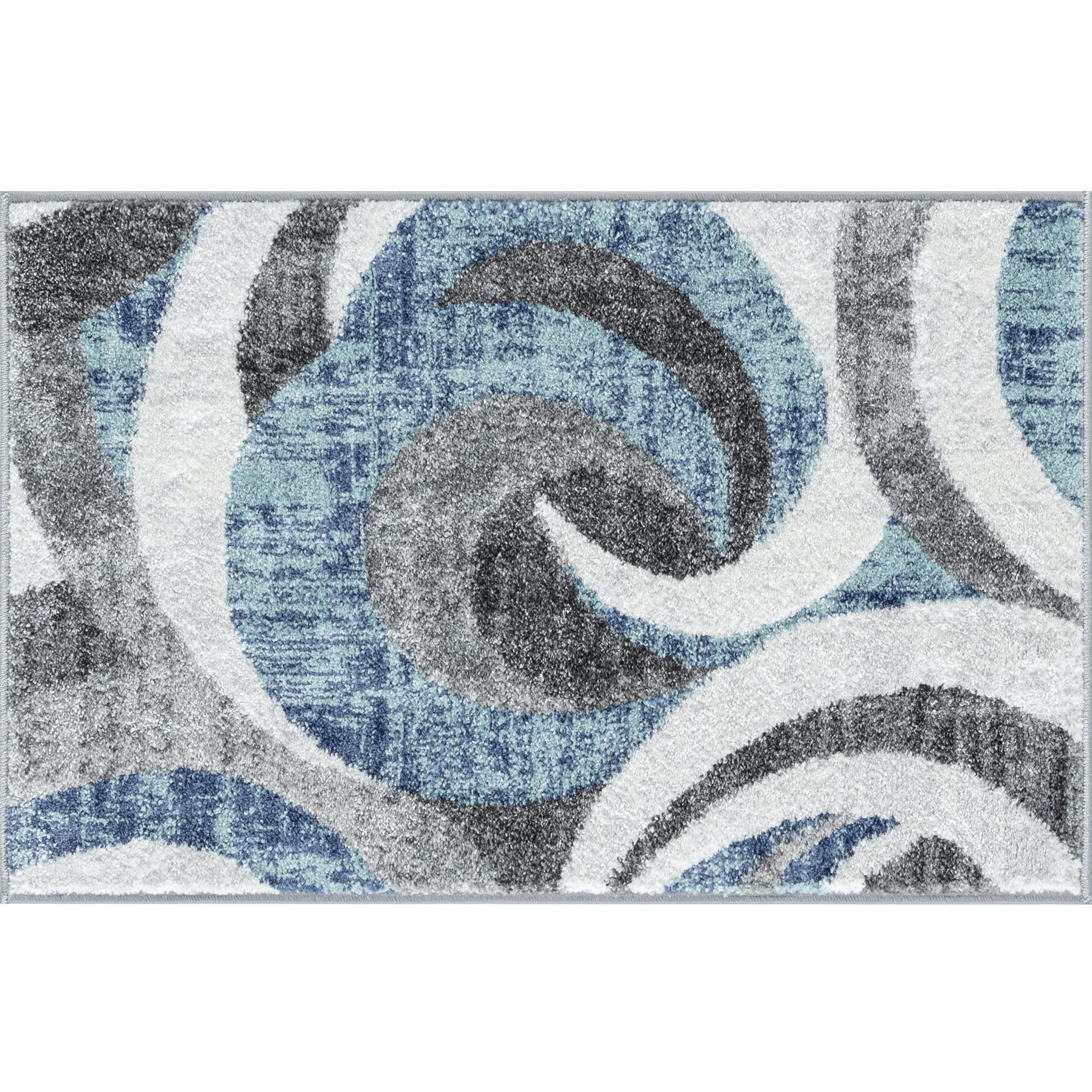 Contemporary 2x3 Area Rug (2' x 3') Abstract Dark Gray, Dark Gray Indoor Scatter Easy to Clean