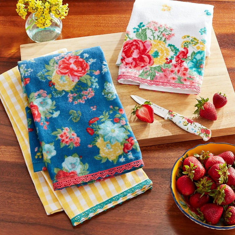 The Pioneer Woman Sweet Rose 3-Piece Kitchen Set: Kitchen Towel, Oven –  DaysMarketplace