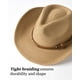thumbnail image 2 of Sombrero vaquero de paja FURTALK para mujer y hombre UPF 80+, color caqui, 2 of 7