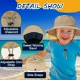 thumbnail image 5 of Outdoor Kids Sun Hat UPF 50+ Quick Dry Foldable Bucket Hat Lightweight Adjustable Fishing Safari Hat for Girls and Boys, 5 of 6
