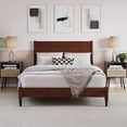 thumbnail image 2 of AFI Pasadena Full Solid Wood Low Profile Platform Bed in Walnut, 2 of 13
