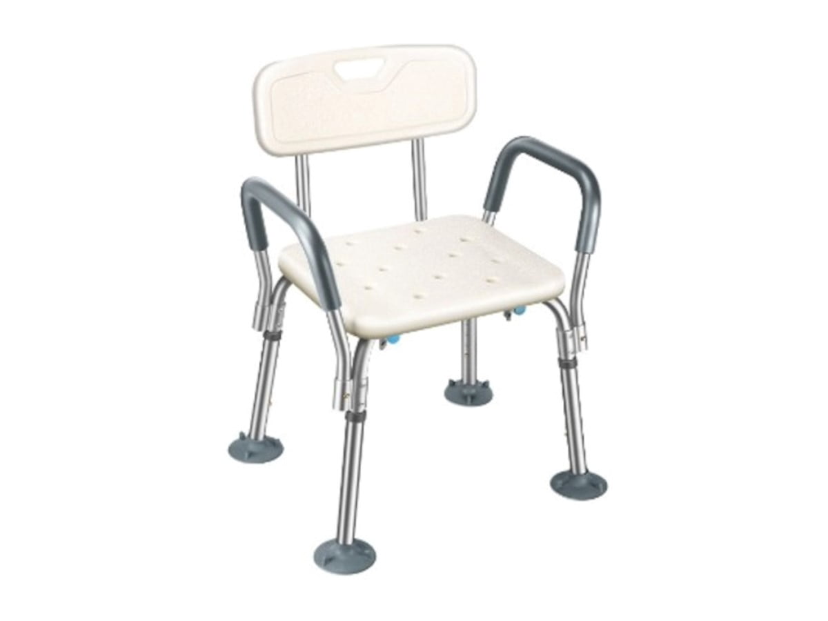 Height Adjustable Bathtub Shower Chair for Inside Shower, Portable Bath Seat, 300 lbs with Arms and Back, for Elderly, Adults and Disabled