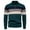 Dark Green, variant on Men's Quarter Zip Striped Knit Sweater Long Sleeve Mock Neck Casual Work Top