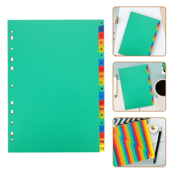 LEORX 21 Pcs Page Dividers The Notebook Classification Tabs Notepad Markers A4 Separated Loose Leaf Partition Binder Office