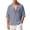 Gray, variant on Men's Button Down Short Sleeve Shirts Lightweight Casual Notch V Neck Collared T-Shirts Trendy Textured Summer Beach Vacation Tees Shirt with Pocket Green XL