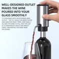 thumbnail image 4 of Distributeur de Carafe à Vin Électrique en Acier Inoxydable 304, Charge Automatique Type-C, Aérateur de Vin Sans Fil avec Base de Rangement, Sortie Inclinée, Tube Rétractable, 4 of 9