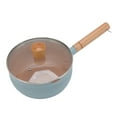 thumbnail image 3 of Milk Pot, Even Heating Small Saucepan Healthy Stick Proof Multi Functional Easy Cleaning  For Induction Stove White,Blue, 3 of 8