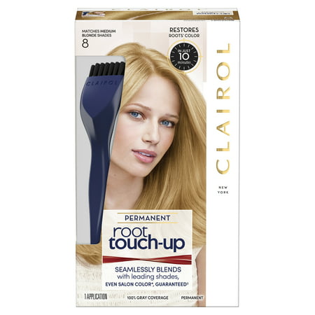 Clairol Root Touch-Up Permanent Hair Color, 8 Medium (Best Bleach For Platinum Blonde Hair)