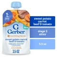 thumbnail image 3 of (12 pack) Gerber Stage 2 Baby Food, Sweet Potato Carrot Beef & Tomato, Baby Food Pouches, Puree 3.5 oz, 3 of 16