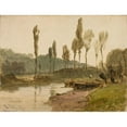 thumbnail image 3 of Ludwig Willroider 14x12 Black Modern Framed Museum Art Print Titled - Forest Landscape with Water, 3 of 5