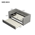 thumbnail image 5 of Twin Size Daybed with Trundle, Upholstered Frame with Padded Back, Gray, 5 of 9