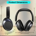 thumbnail image 4 of BDQ Active Noise Cancelling Headphones, Light Noise Reduction, over-Ear Noise Cancelling Headphones, Suitable for Sports, Travel, Home, Study, and Office Use, Black, 4 of 10
