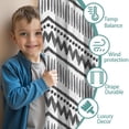 thumbnail image 3 of Blackout Kids Curtains,Black Geometric Chevron Dot Pattern Childrens Insulated Curtains Set Of 2,Bedroom Essentials,Toddler Room Decor 42x63in(106x160cm), 3 of 5