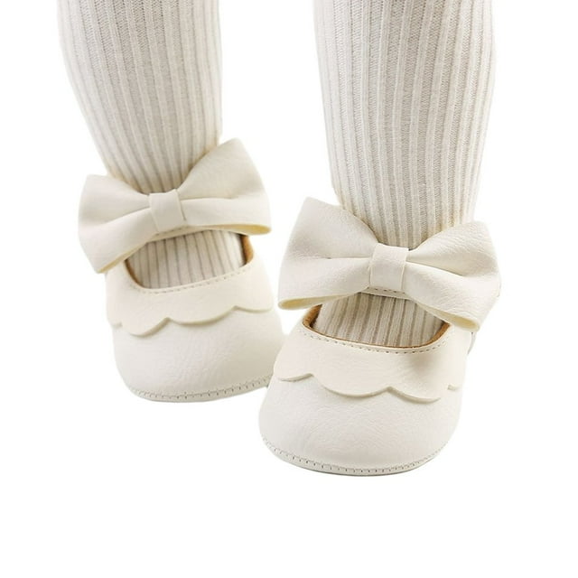 Chaussures de Princesse pour Nouveau-Nées avec Nœud en PU