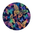 thumbnail image 2 of Nawypu  Colorful Rainbow Butterflies Vintage Fitted Round Table Cover with Elastic Protector Table Kitchen Dinner Waterproof Oil-Proof Tablecloth, 2 of 7