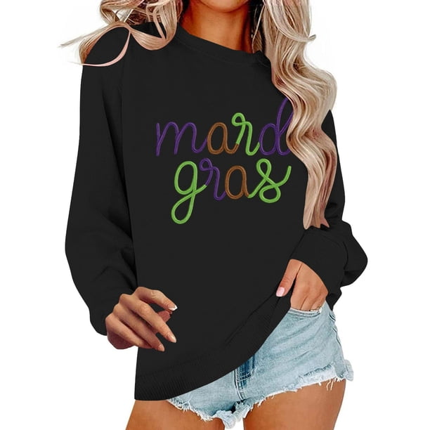 Mujeres de Manga Larga Tops Navidad Informal Impreso Cuello Tripulado Sudadera Invierno Acogedor, Mujeres de Manga Larga Navidad Tops