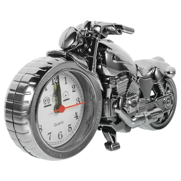 Old Style Clock Motorcycle Electric Dirt Bike Kids Alarm Model Office