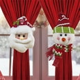 thumbnail image 5 of Christmas Curtain Buckle,Snowman Santa Curtain Tiebacks Holdback Fastener Cartoon Doll Holder for Home Party Window Decorations Xmas Bottle Topper Ornaments Supplies(Santa Claus), 5 of 7