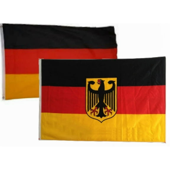 2X3 2'X3' Wholesale Combo Germany German Eagle Plain Flag Grommets 100D