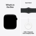 thumbnail image 5 of Apple Watch Series 10 GPS 46mm Jet Black Aluminum Case with Black Sport Band - M/L, 5 of 12