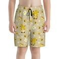 thumbnail image 2 of Cauagu Cute Bee Gnome 2 Print Swim Trunks for Men,Youth Boys Swim Shorts Compression Liner Beach Shorts Boys' Swimming Shorts 7-20 Years Bathing Suit-X-Large, 2 of 7