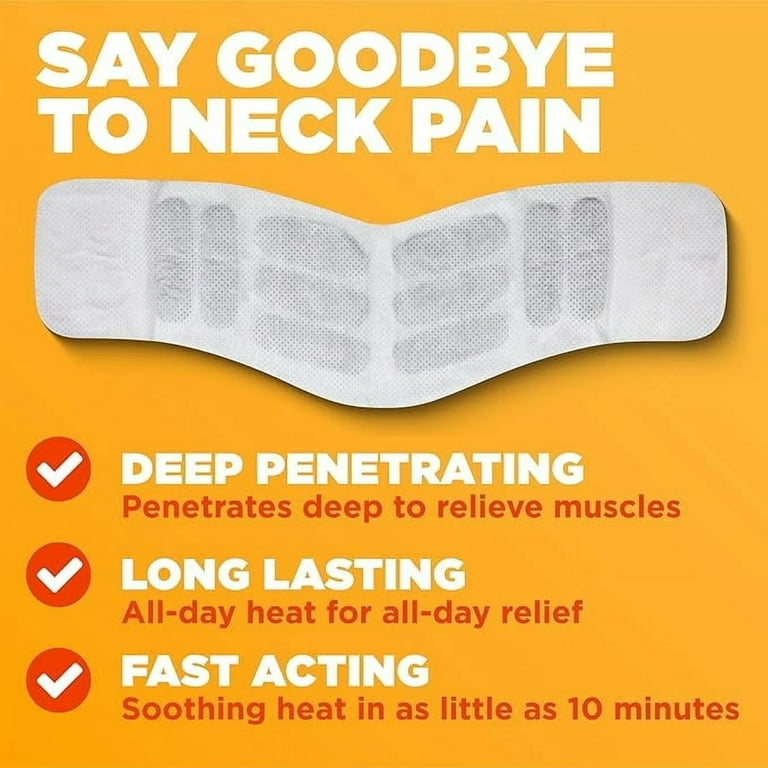 ThermaCare Neck Pain Therapy, Shoulder, and Wrist Pain Relief Patches, Heat Wraps, 4 Ct