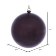 thumbnail image 2 of Vickerman 4.75" Burgundy Wood Grain Ball Ornament, 4 per Bag, 2 of 3