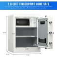 thumbnail image 4 of RPNB Deluxe Home Safe, Biometric Fingerprint Safe 2.8 Cubic Feet, White, 4 of 5