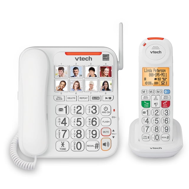 Teléfono amplificado Vtech con cable/inalámbrico Careline