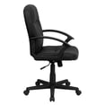thumbnail image 2 of Flash Furniture Mid-Back Black Leather Executive Swivel Office Chair with Rounded Back and Arms, 2 of 7